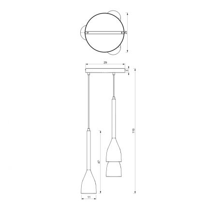 Подвесная люстра ISTAPPAR 3xE27/60W/230V черная