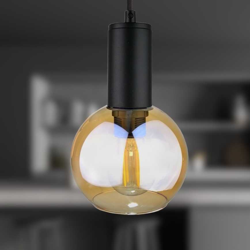 Подвесная люстра JANTAR BLACK 1xE27/60W/230V