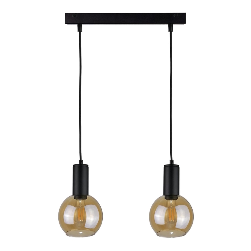 Подвесная люстра JANTAR BLACK 2xE27/60W/230V