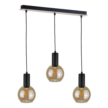 Подвесная люстра JANTAR WOOD 3xE27/60W/230V