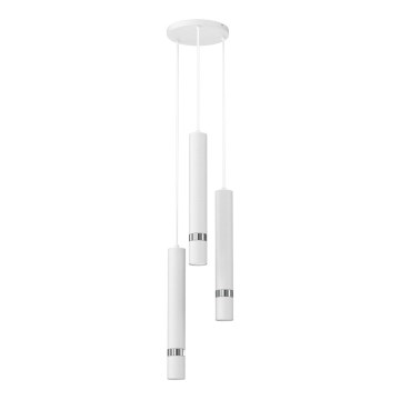 Подвесная люстра JOKER 3xGU10/8W/230V белый/блестящий хром