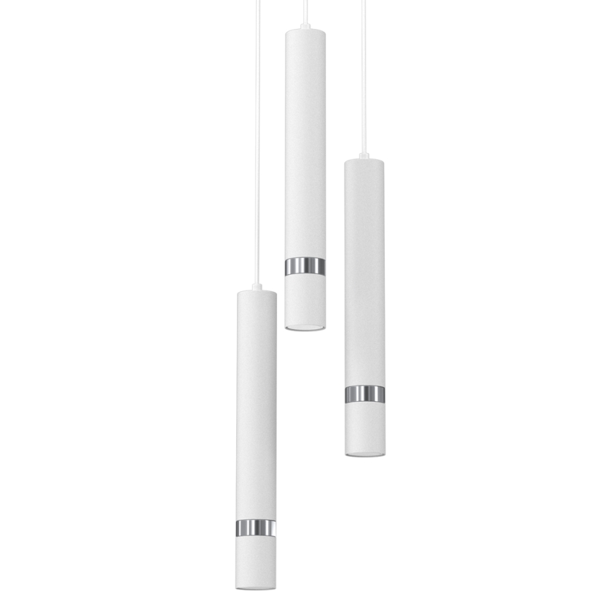 Подвесная люстра JOKER 3xGU10/8W/230V белый/блестящий хром