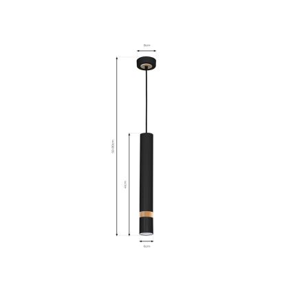 Подвесная люстра JOKER BLACK WOOD 1xGU10/8W/230V
