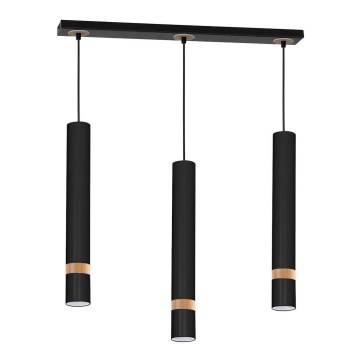 Подвесная люстра JOKER BLACK WOOD 3xGU10/8W/230V
