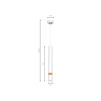 Подвесная люстра JOKER WHITE WOOD 1xGU10/8W/230V