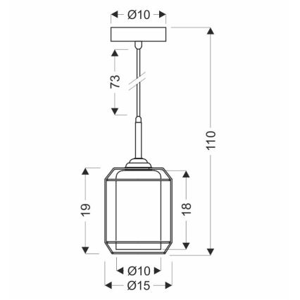 Подвесная люстра JONERA 1xE27/40W/230V черный