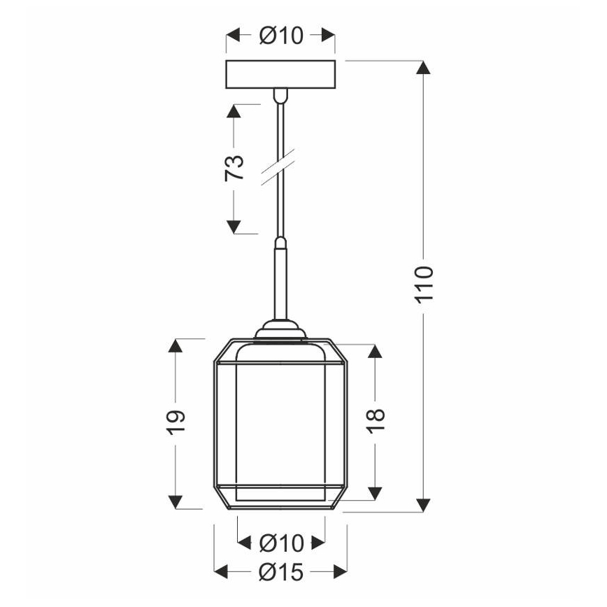 Подвесная люстра JONERA 1xE27/40W/230V черный