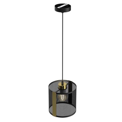 Подвесная люстра KAGA 1xE27/60W/230V черная/золотая
