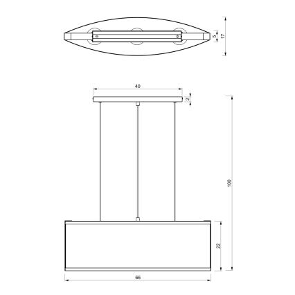 Подвесная люстра KAGA 3xE27/60W/230V черная/золотая
