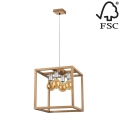 Подвесная люстра KAGO 4xE27/60W/230V дуб - сертифицировано FSC