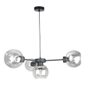 Подвесная люстра KALIOPE 4xE27/60W/230V черный/прозрачный