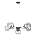 Подвесная люстра KALIOPE 6xE27/60W/230V черный/прозрачный