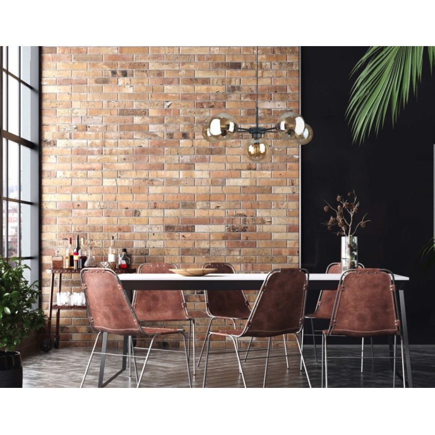 Подвесная люстра KALIOPE II 6xE14/50W/230V черный/дымчатый бежевый