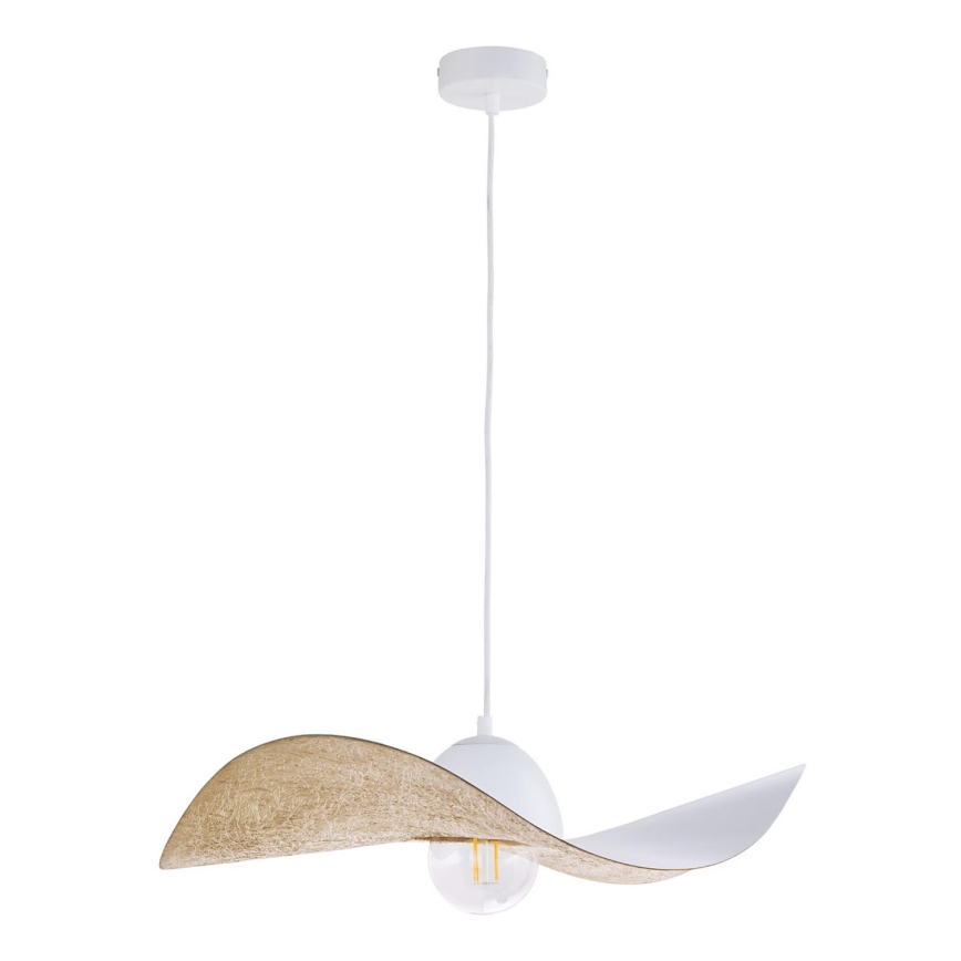 Подвесная люстра KAPELLO 1xE27/60W/230V диаметр 55 cm белая/золотая