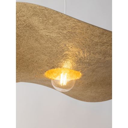 Подвесная люстра KAPELLO 1xE27/60W/230V диаметр 55 cm белая/золотая