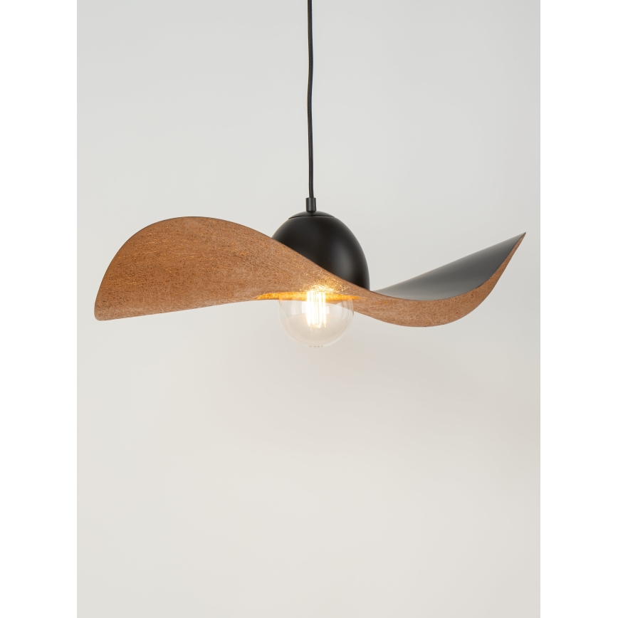 Подвесная люстра KAPELLO 1xE27/60W/230V диаметр 55 cm черная/медная
