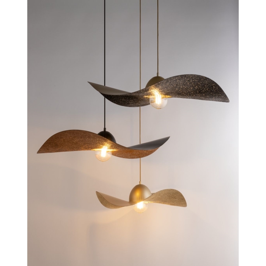 Подвесная люстра KAPELLO 1xE27/60W/230V диаметр 55 cm черная/медная