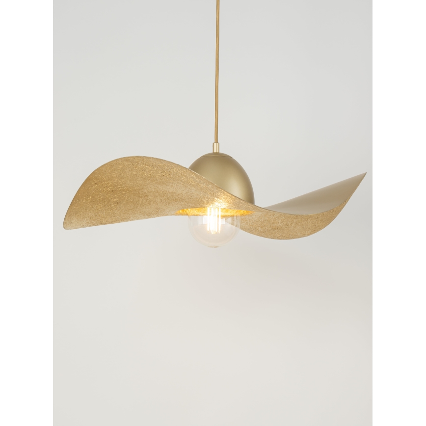 Подвесная люстра KAPELLO 1xE27/60W/230V диаметр 55 cm золотая