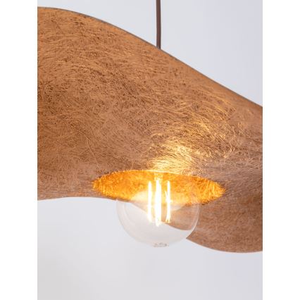 Подвесная люстра KAPELLO 1xE27/60W/230V диаметр 55 cm коричневая/медная