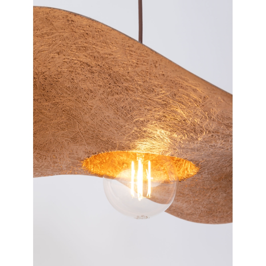 Подвесная люстра KAPELLO 1xE27/60W/230V диаметр 55 cm коричневая/медная