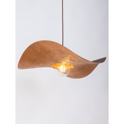 Подвесная люстра KAPELLO 1xE27/60W/230V диаметр 55 cm коричневая/медная