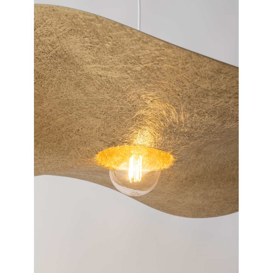 Подвесная люстра KAPELLO 1xE27/60W/230V диаметр 76 cm белая/золотая