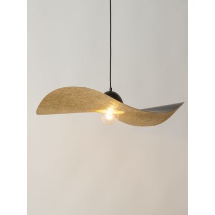 Подвесная люстра KAPELLO 1xE27/60W/230V диаметр 76 cm черная/золотая