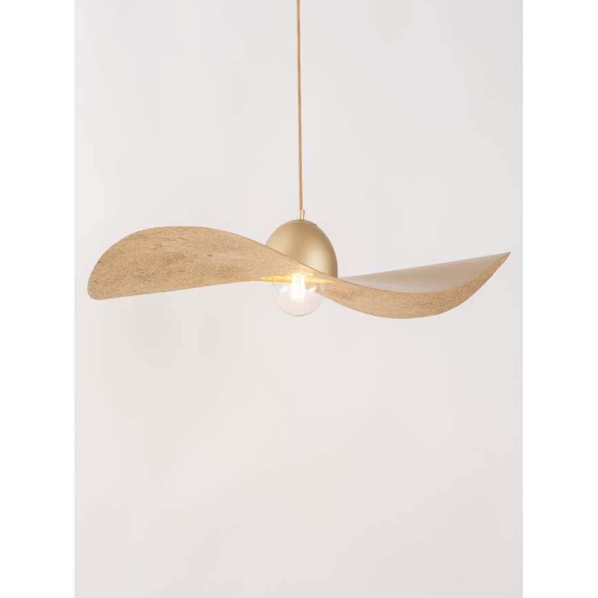 Подвесная люстра KAPELLO 1xE27/60W/230V диаметр 76 cm золотая