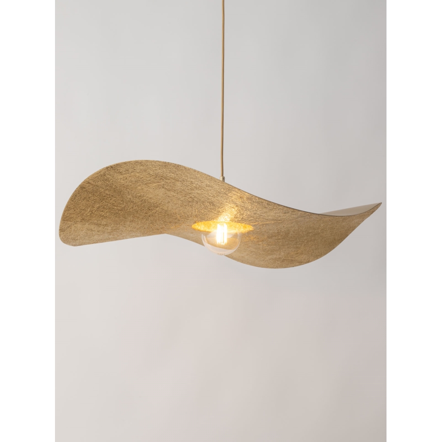 Подвесная люстра KAPELLO 1xE27/60W/230V диаметр 76 cm золотая
