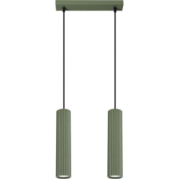 Подвесная люстра KARBON 2xGU10/10W/230V зеленый