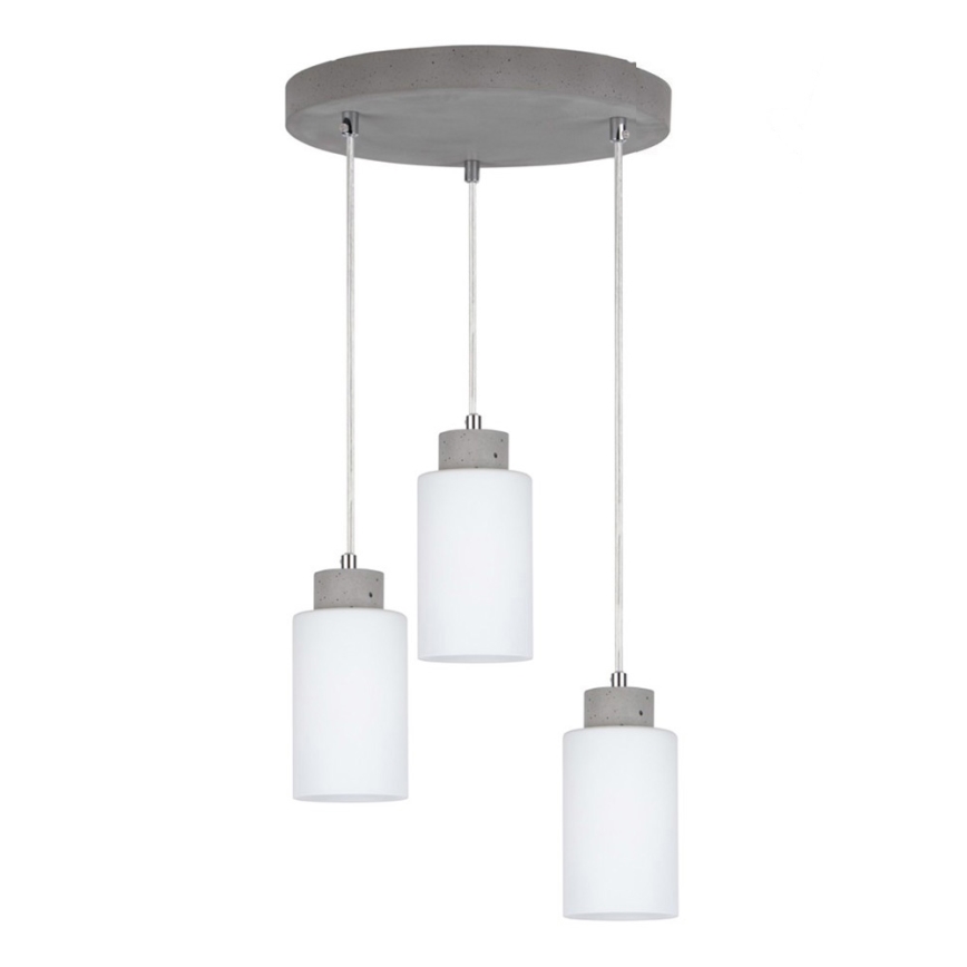Подвесная люстра KARLA 3xE27/60W/230V бетон