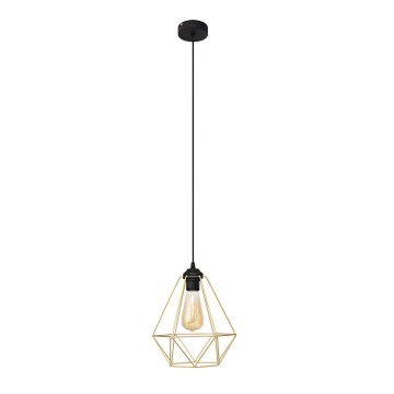 Подвесная люстра KARO 1xE27/15W/230V золотистый/черный