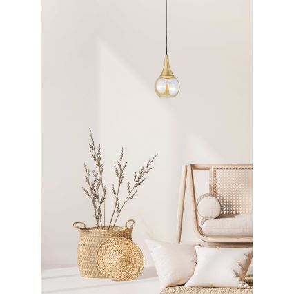 Подвесная люстра LACRIMA HONEY 1xE27/60W/230V