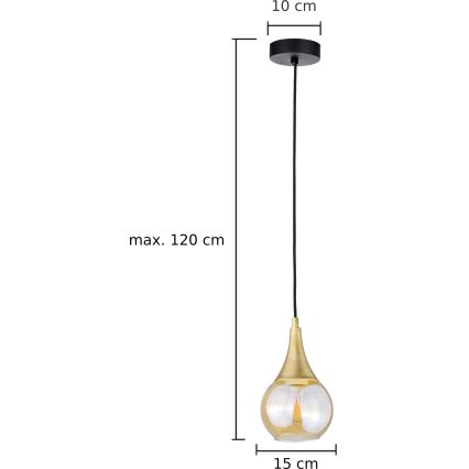 Подвесная люстра LACRIMA HONEY 1xE27/60W/230V