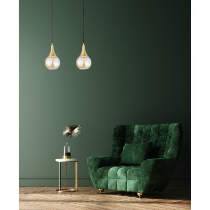 Подвесная люстра LACRIMA HONEY 2xE27/60W/230V