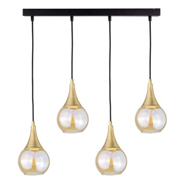 Подвесная люстра LACRIMA HONEY 4xE27/60W/230V