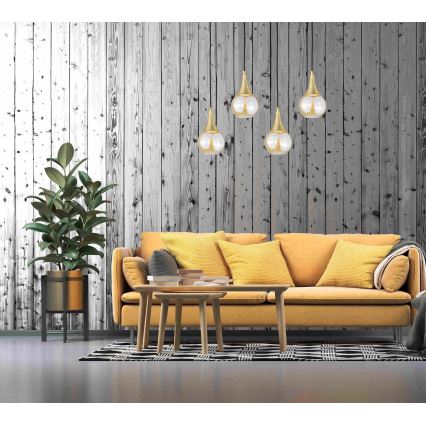 Подвесная люстра LACRIMA HONEY 4xE27/60W/230V