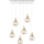Подвесная люстра LACRIMA HONEY 6xE27/60W/230V белый/золотистый/дымчатый бежевый