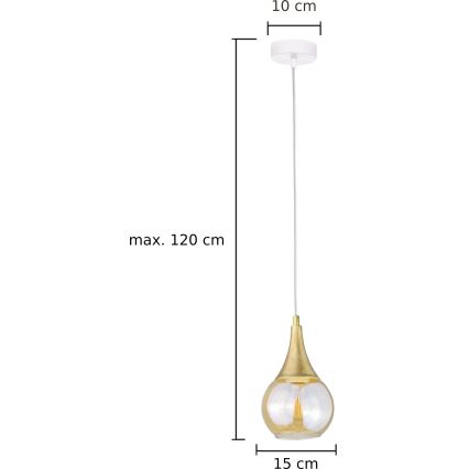 Подвесная люстра LACRIMA WHITE 1xE27/60W/230V