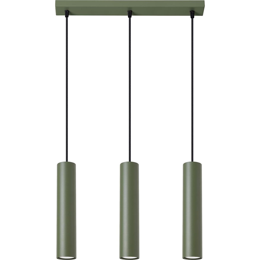 Подвесная люстра LAGOS 3xGU10/10W/230V зеленый