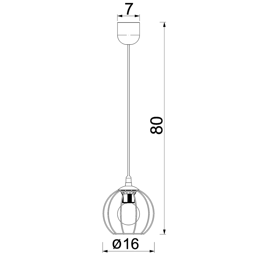 Подвесная люстра LAPS 1xE27/15W/230W черный