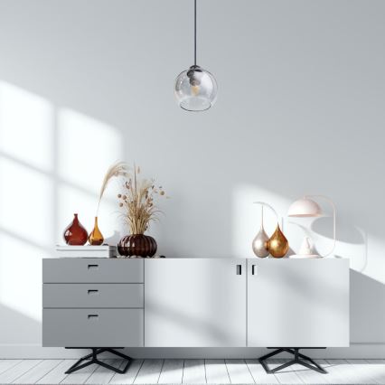 Подвесная люстра LATIL 1xE27/60W/230V черный