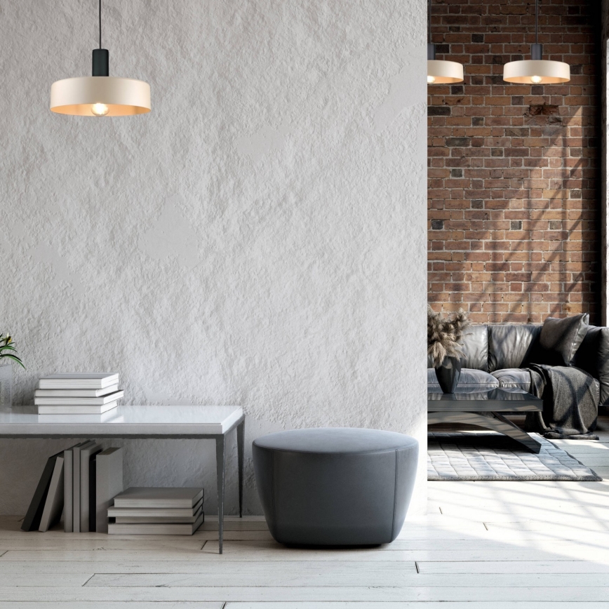 Подвесная люстра LATTE 1xE27/60W/230V бежевый/черный