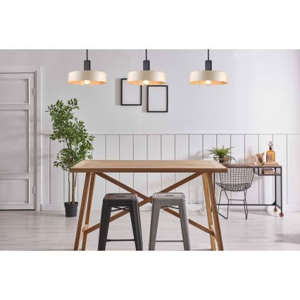 Подвесная люстра LATTE 3xE27/60W/230V бежевый/черный