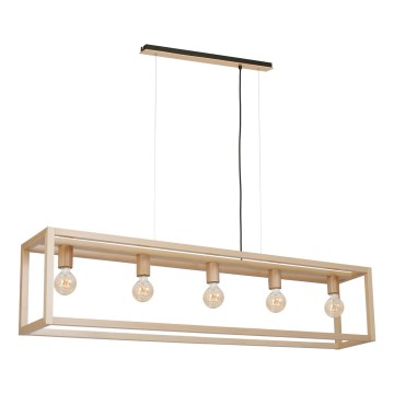 Подвесная люстра LEGNO 5xE27/60W/230V