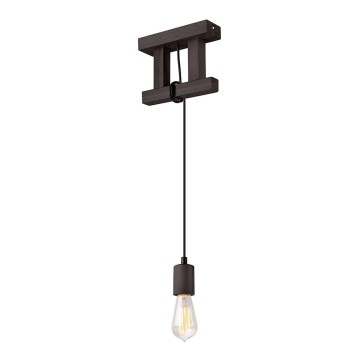 Подвесная люстра LEON 1xE27/60W/230V бук - сертифицировано FSC