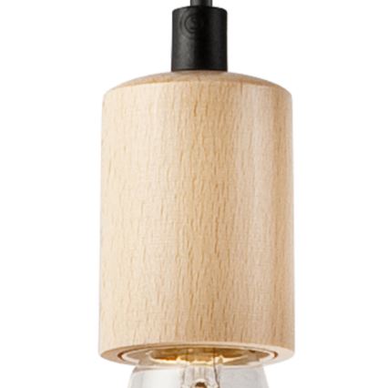Подвесная люстра LEON 1xE27/60W/230V бук - сертифицировано FSC