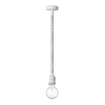 Подвесная люстра LEONARDO ROPE 1xE27/10W/230V белый