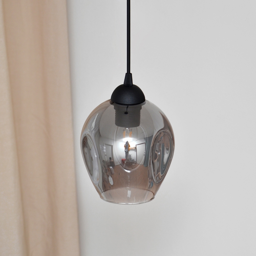 Подвесная люстра LILI 1xE27/15W/230V черный/серый