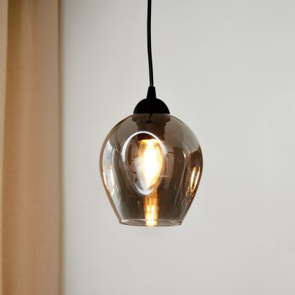 Подвесная люстра LILI 1xE27/15W/230V черный/серый